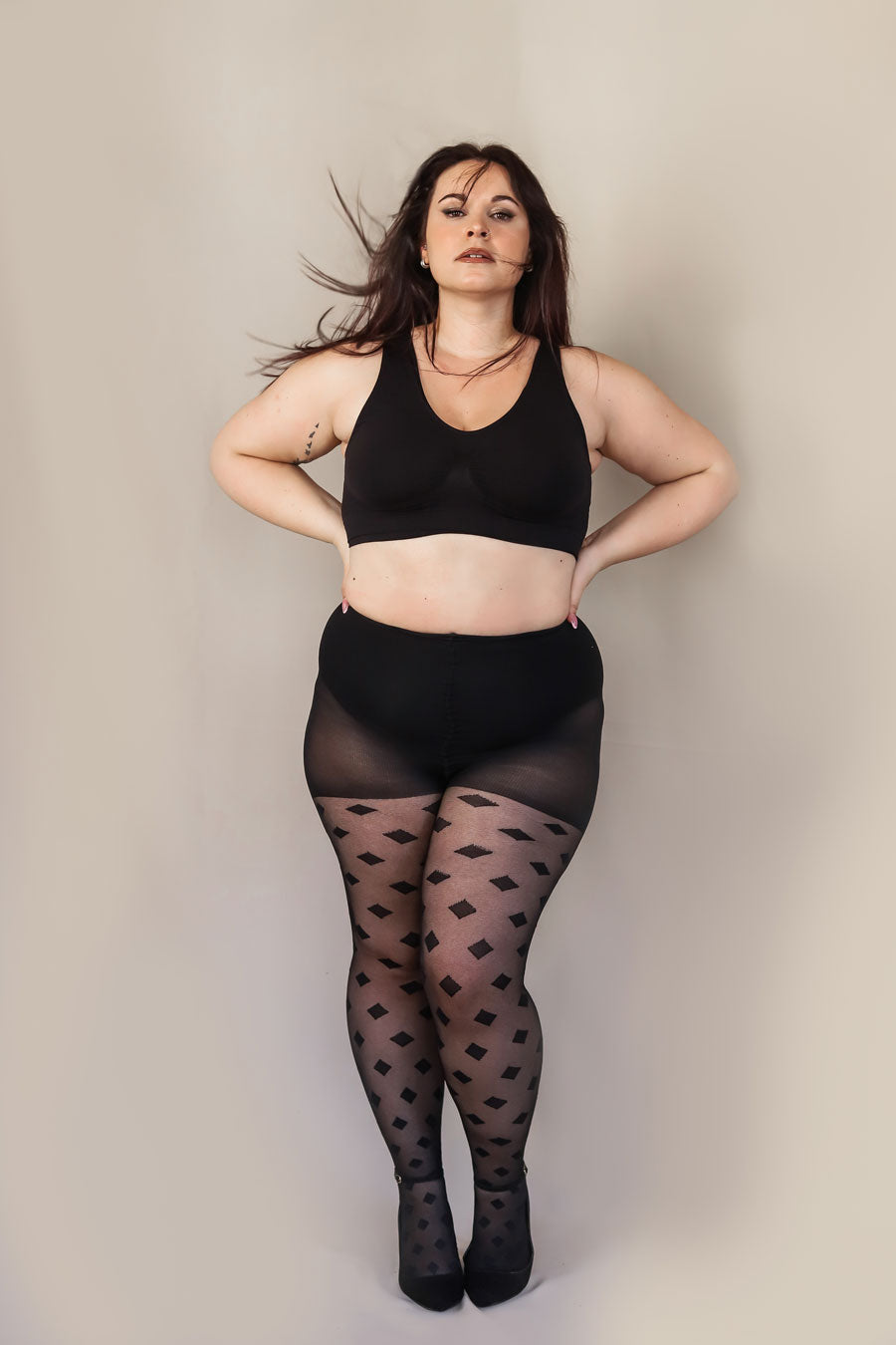 Collant diamants grande taille