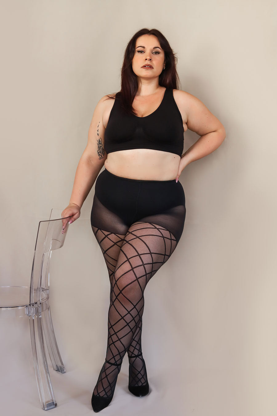 Collant géométrique grande taille