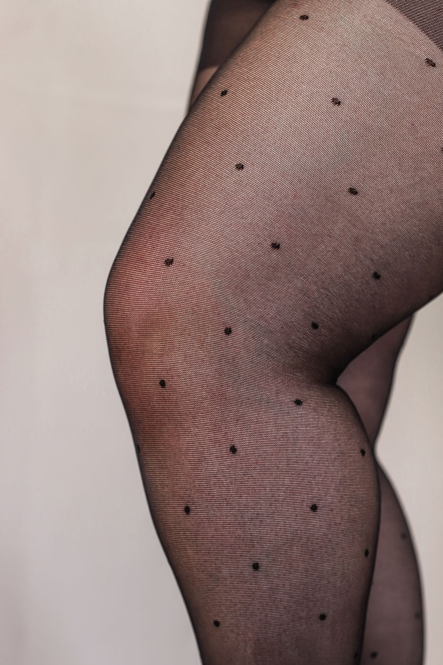 Collant plumetis grande taille